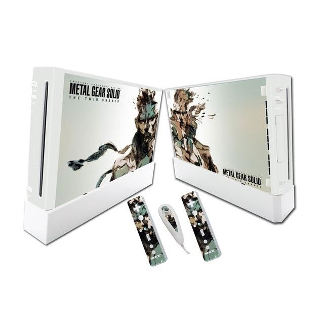 Colorful PVC decal skin sticker for Wii gaming console by American Smart - EP, featuring vibrant, decorative game-themed designs.