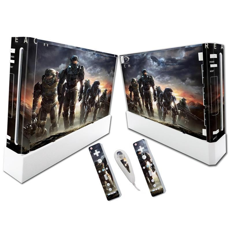 Colorful PVC Wii skin sticker decal by American Smart - EP, featuring vibrant game-themed designs for Nintendo Wii consoles.