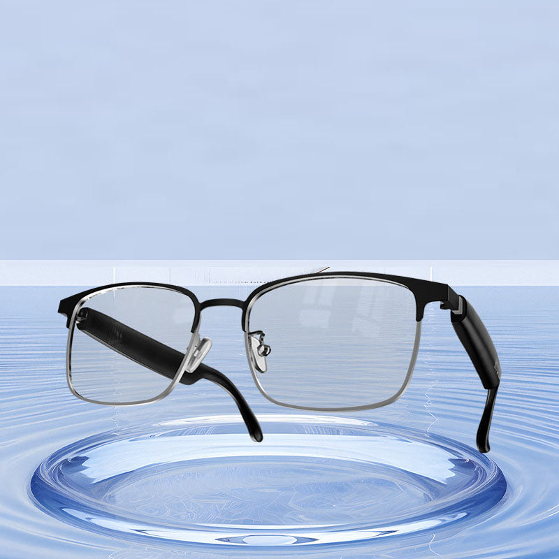 American Smart HY-C8 AI wireless Bluetooth glasses with built-in translation earphones for 75 languages and real-time interpretation.