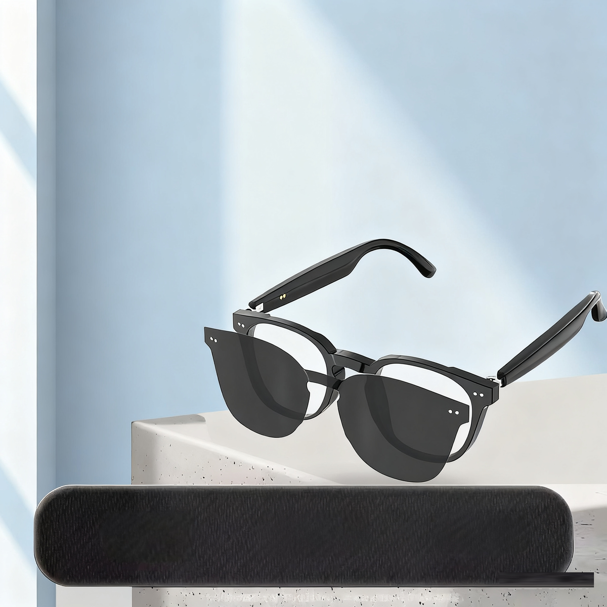 HY-C8 AI intelligent translation Bluetooth glasses earphones with 75 language support for conference interpretation, American Smart - EP.