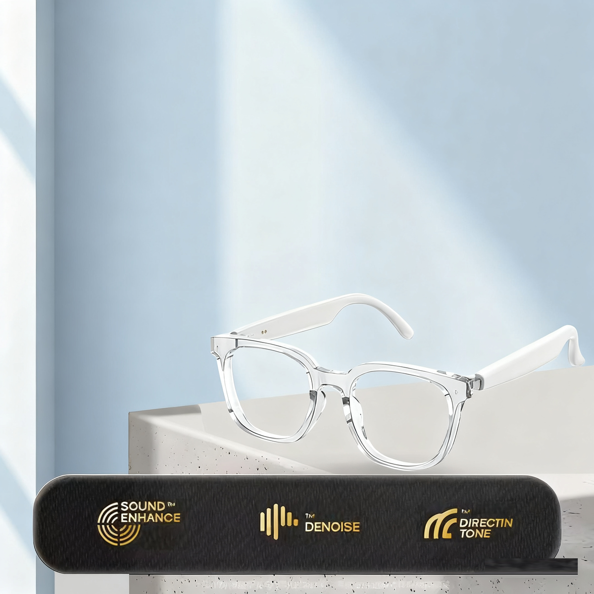 American Smart HY-C8 AI wireless Bluetooth glasses with built-in earphones for multilingual conference translation and interpretation