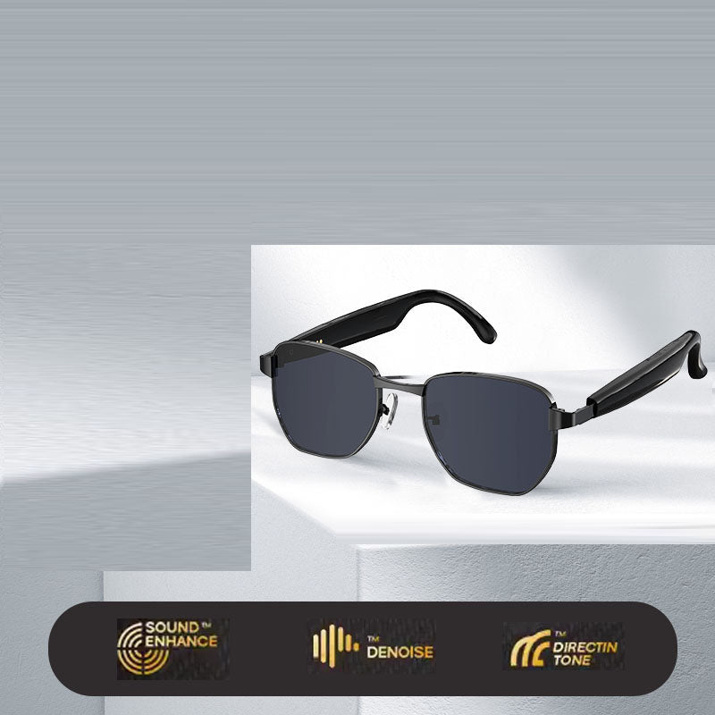 HY-C8 AI wireless Bluetooth glasses earphones for translation, featuring 75 languages and real-time interpretation by American Smart EP