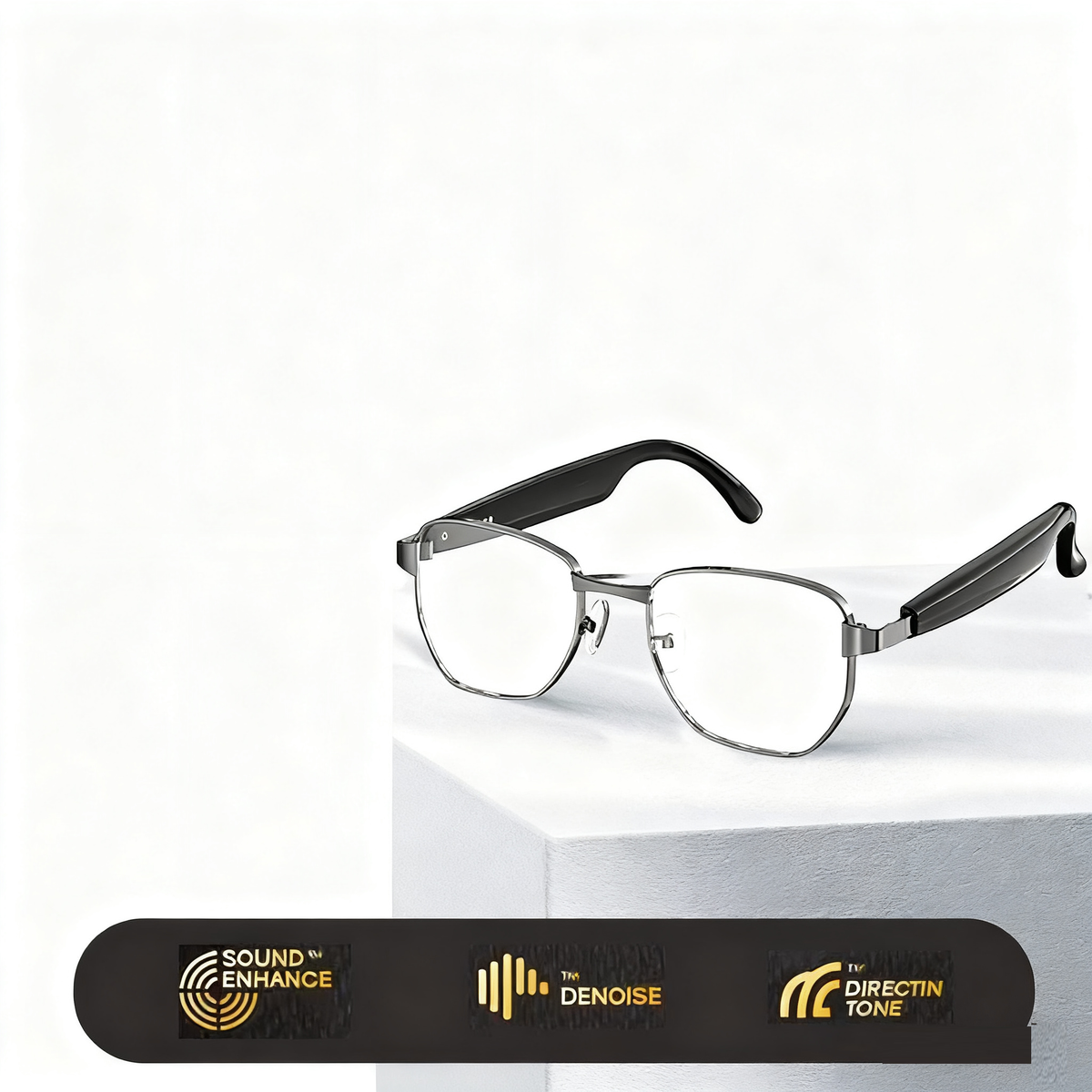 HY-C8 AI intelligent translation Bluetooth glasses earphones for 75 languages, used in conference and simultaneous interpretation.