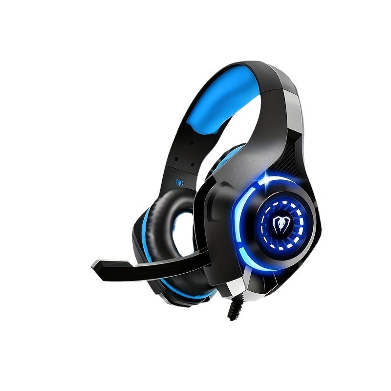 American Smart EP gaming wired earphones with illuminated RGB lighting, featuring in-ear design and built-in microphone.