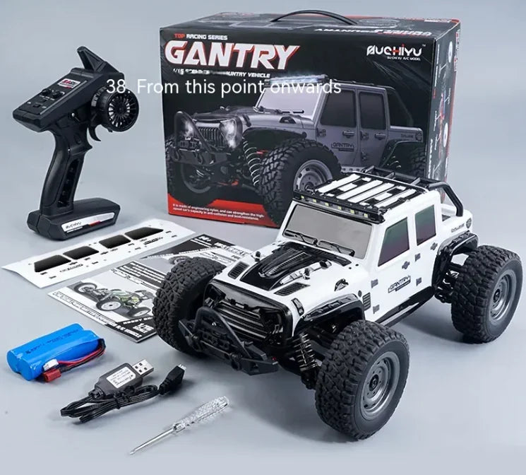 Diecast American Smart EP remote control off-road vehicle with brushless motor and high-speed off-road capabilities.