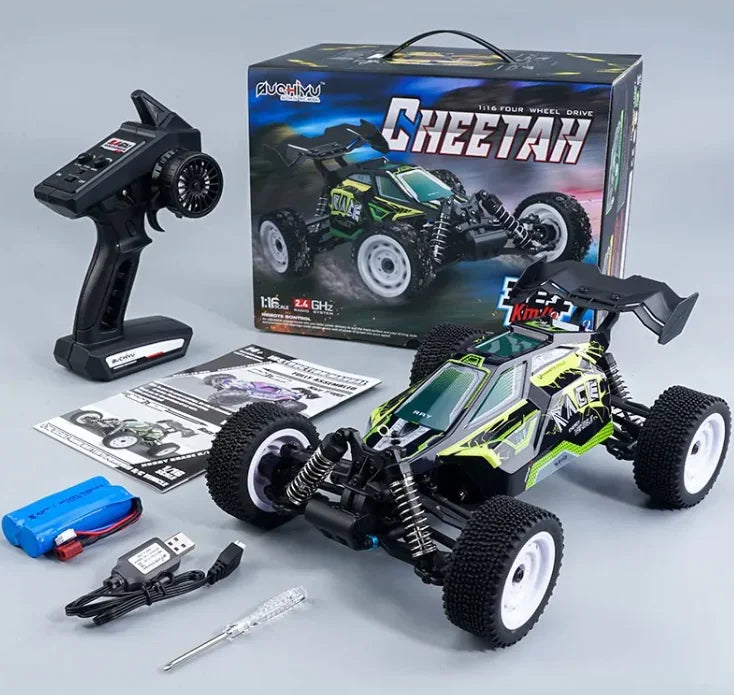 Diecast American Smart EP remote control off-road vehicle with brushless motor and high-speed off-road capabilities.