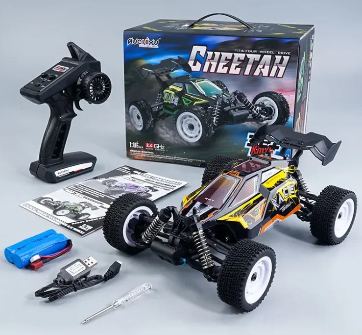 Diecast American Smart EP remote control off-road vehicle with brushless motor and high-speed design, suitable for outdoor use.