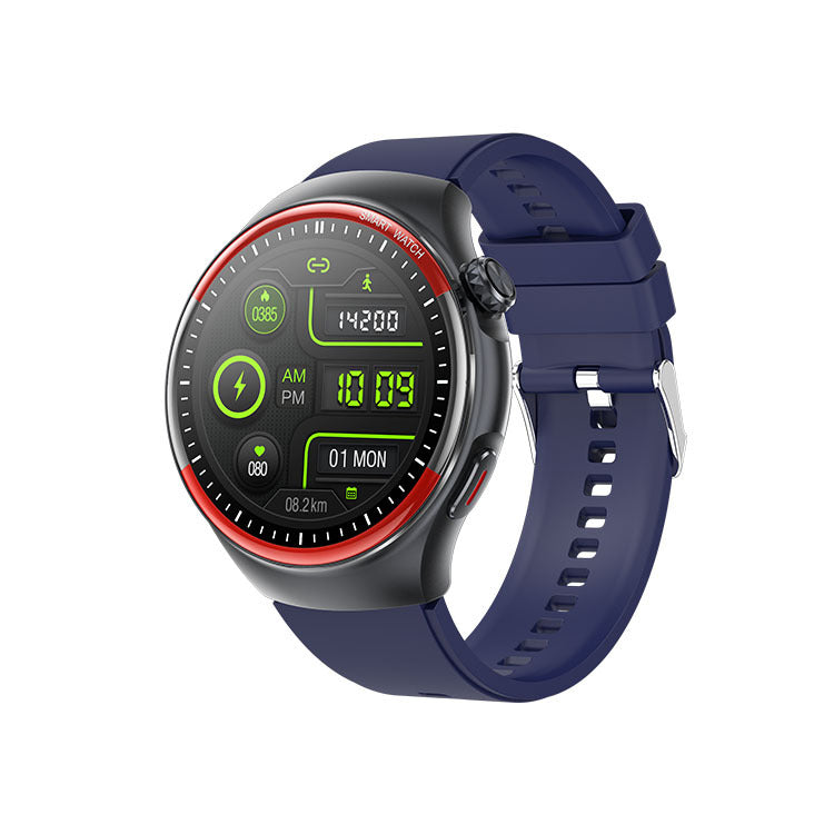 American Smart T82 Bluetooth blood sugar monitor with NFC, heart rate, body temperature, and HD display for health tracking.