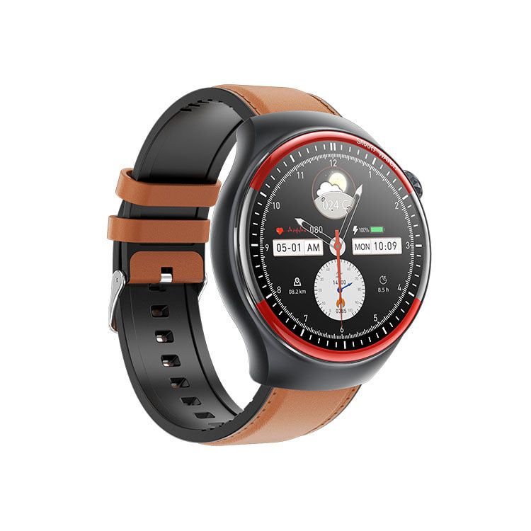 American Smart T82 Bluetooth blood sugar monitor with NFC, heart rate, body temperature, and SOS features in a compact design