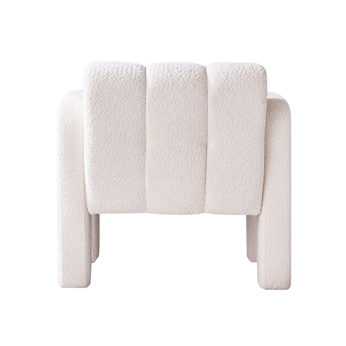 American Smart EP 31.10-inch wide boucle upholstered accent chair with plush fabric and modern design.