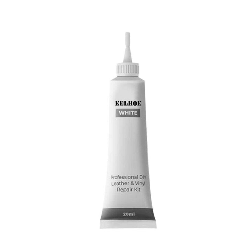 White leather repair gel for car seats and sofas, American Smart EP 20ml cream for color touch-up and leather restoration.
