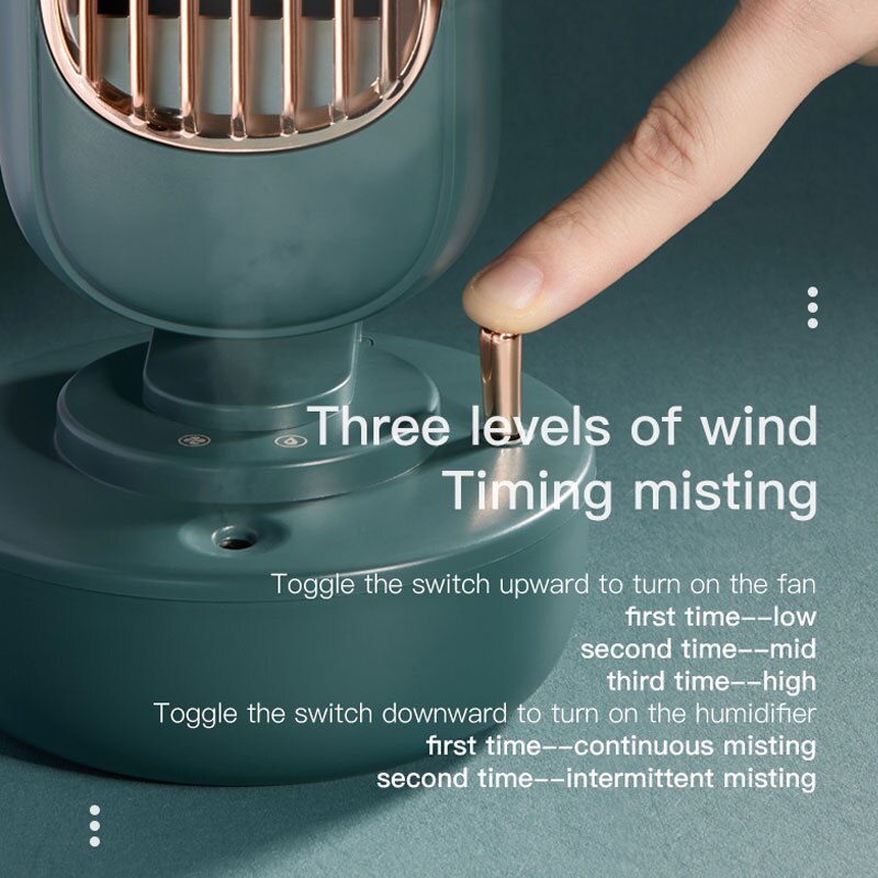 American Smart EP mini portable air conditioner with humidifier and purifier, USB desktop fan with water tank for home use