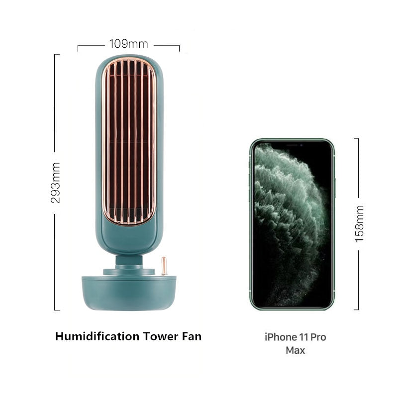 Mini portable air conditioner by American Smart - EP, with humidifier and purifier functions, USB desktop cooler with water tank.