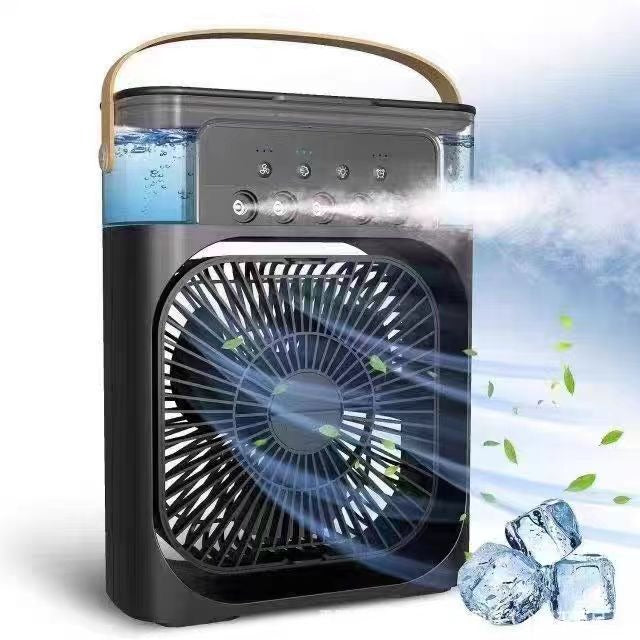 Portable American Smart EP 3-in-1 Ice Mist Air Cooler showing sleek design, misting nozzle, and control panel for cool, refreshed air.