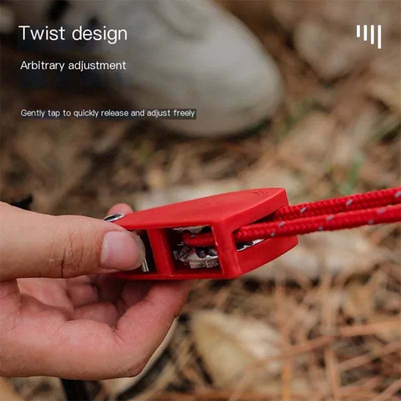Camping Tent Tie Down Rope Tightener Fastening Pulley Ratchet Hangers Awning Rope Hook Canopy Buckle Rope Tightening Straps Tool - American Smart