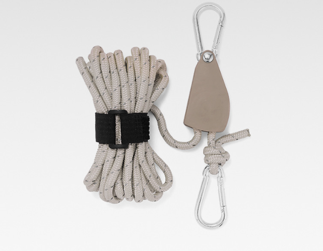 Camping Tent Tie Down Rope Tightener Fastening Pulley Ratchet Hangers Awning Rope Hook Canopy Buckle Rope Tightening Straps Tool - American Smart