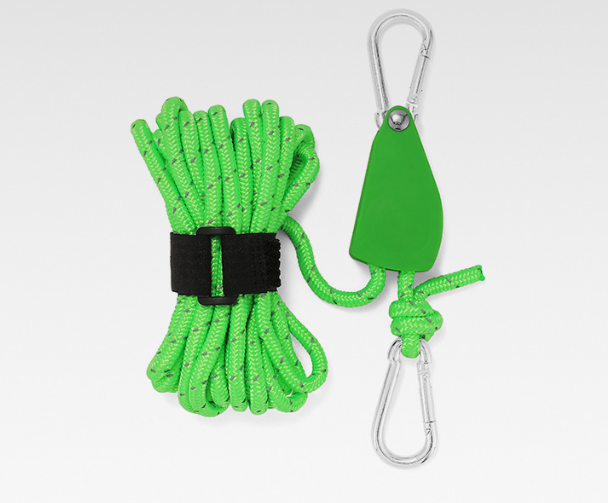 Camping Tent Tie Down Rope Tightener Fastening Pulley Ratchet Hangers Awning Rope Hook Canopy Buckle Rope Tightening Straps Tool - American Smart