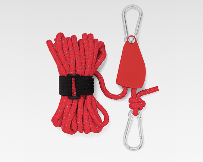 Camping Tent Tie Down Rope Tightener Fastening Pulley Ratchet Hangers Awning Rope Hook Canopy Buckle Rope Tightening Straps Tool - American Smart