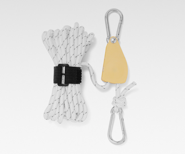 Camping Tent Tie Down Rope Tightener Fastening Pulley Ratchet Hangers Awning Rope Hook Canopy Buckle Rope Tightening Straps Tool - American Smart