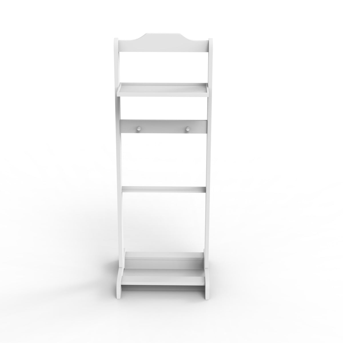 Accent Portable Garment Rack,Clothes Valet Stand with Storage Organizer,White Finish - American Smart