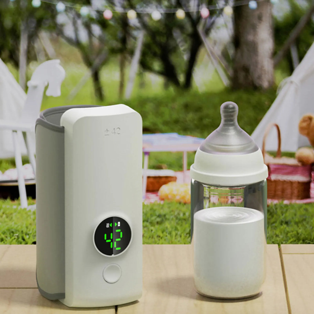 Calentador de biberones Digital recargable con carga USB para Picnic y Camping - American Smart