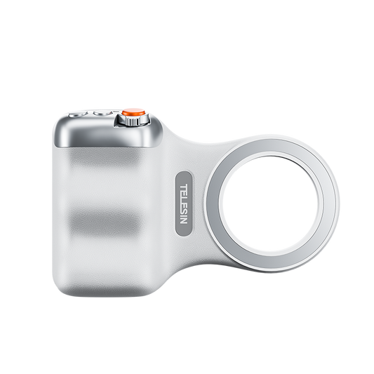 American Smart EP MagSafe compatible photography grip with wireless Bluetooth stabilizer for shake-free smartphone shooting.