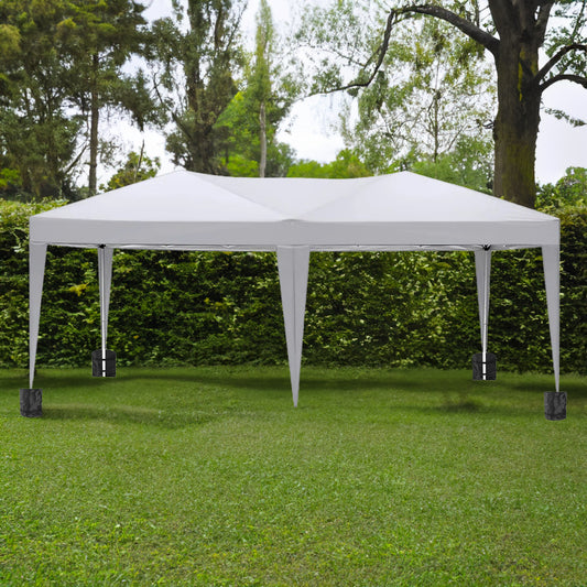 White 10x20 ft folding canopy with six detachable side walls, outdoor activity shelter with UPF 50+ from American Smart EP.