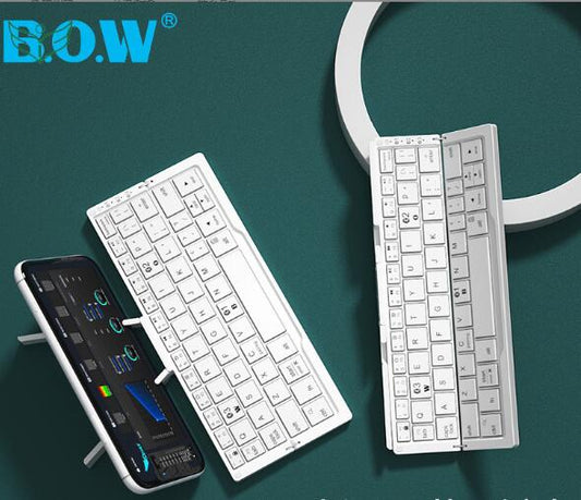 Wireless American Smart EP mini folding Bluetooth keyboard for laptops, tablets, iPads, Android phones, and Windows devices.