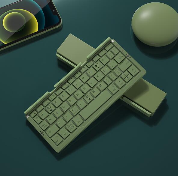 Wireless American Smart EP mini folding Bluetooth keyboard for laptop, tablet, phone, and iPad with foldable design.
