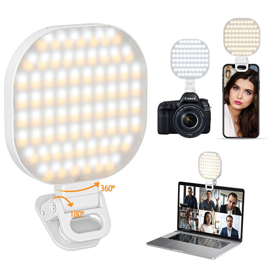 American Smart EP mobile phone fill light with LED ring light for live streaming, video calls, and laptop photography.