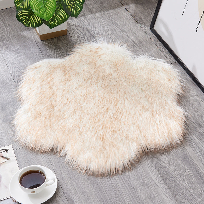 American Smart EP plum-shaped solid color carpet, household floor mat with simple design and cold-proof padding for coffee tables.