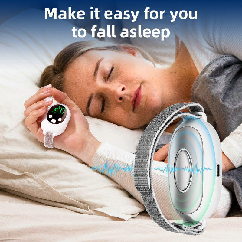 Portable American Smart EP pulse sleep aid device for insomnia relief, handheld sleeper helps fall asleep quickly and naturally.