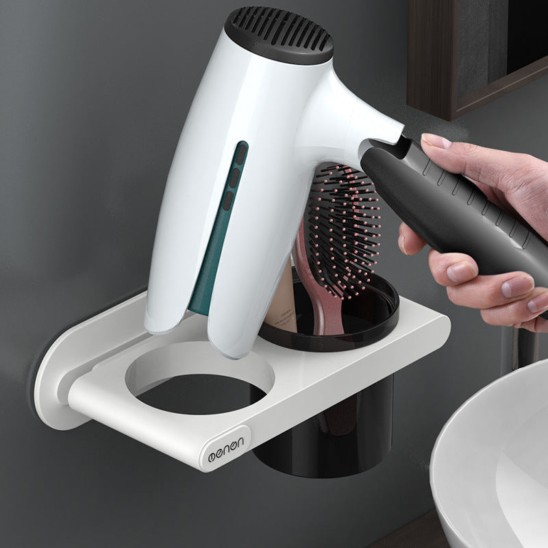 American Smart EP hanging hair dryer rack, wall-mounted bathroom organizer for hair dryers and accessories.