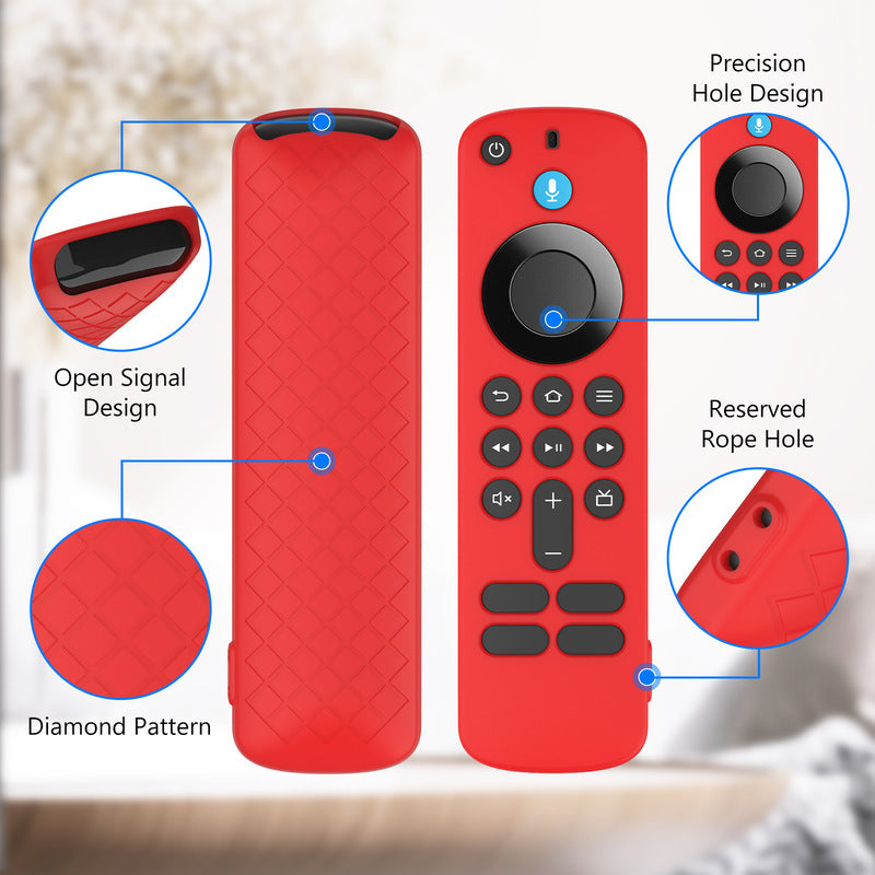 American Smart EP remote control silicone case for Fire TV Stick HD/4K, anti-slip, dustproof, shockproof protective cover.