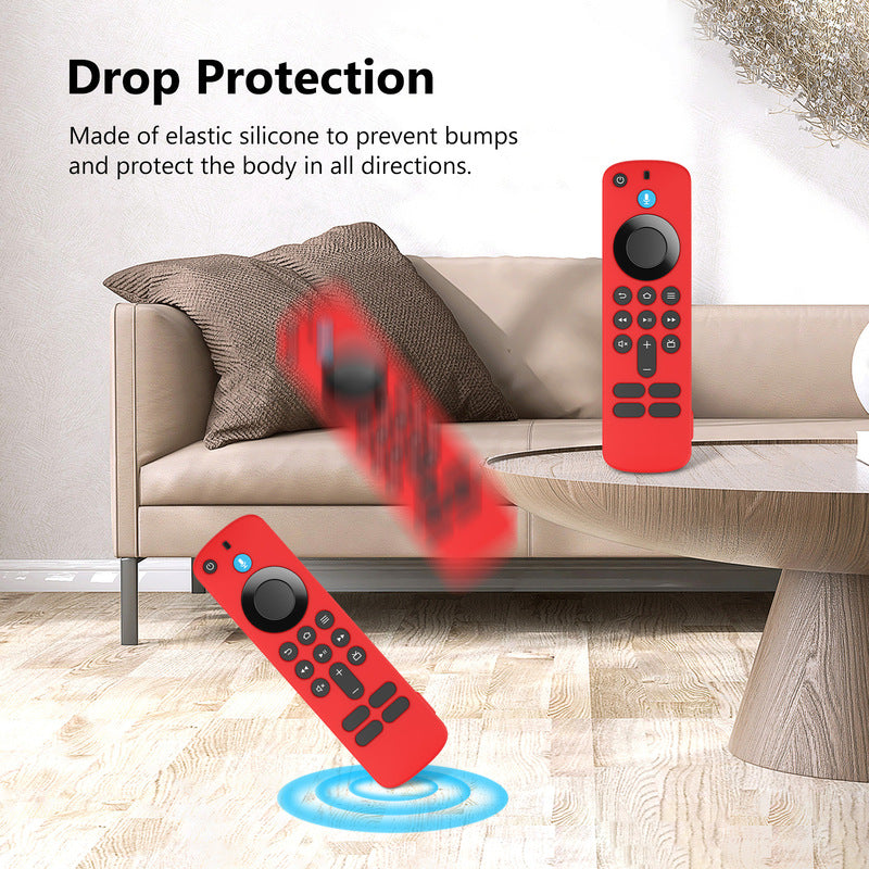 American Smart EP silicone remote control case for Fire TV Stick HD/4K, anti-slip, dustproof, shockproof protective cover.