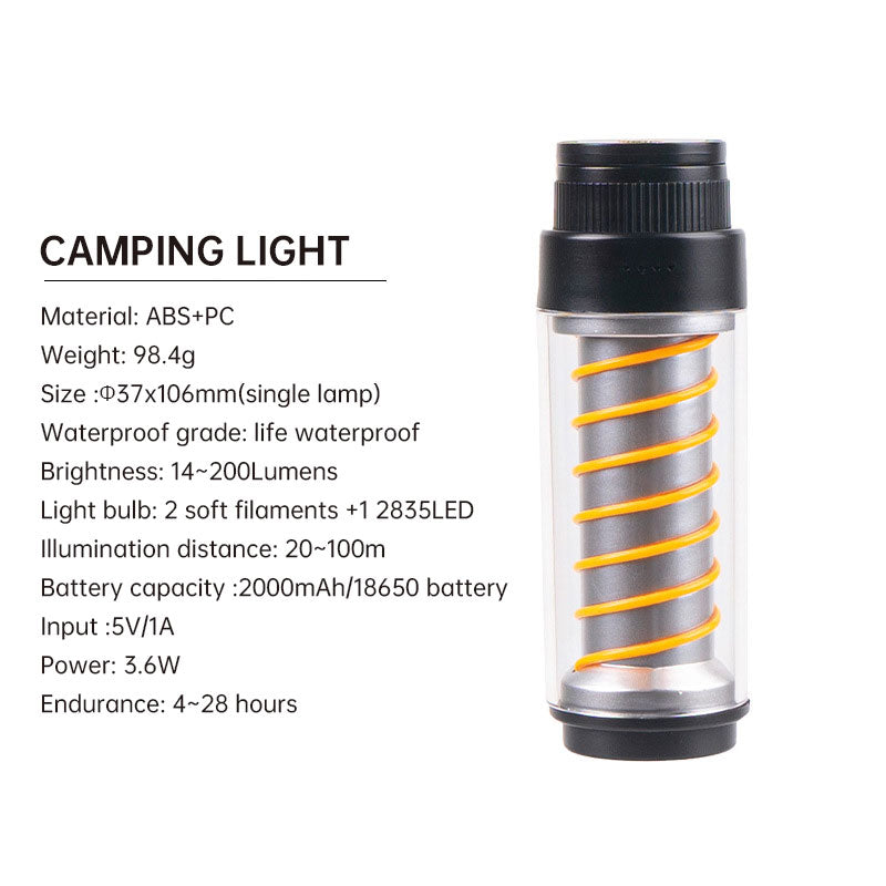 Portable outdoor camping light with tripod stand, American Smart EP night lantern, ideal for tents and outdoor atmosphere lighting.