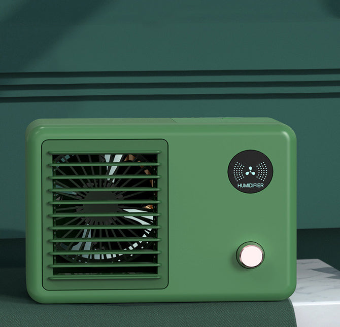 Small Spray Water Cooling Fan USB Charging Humidification Air Cooler Portable With Led Light Air Conditioning Refrigeration Electric Fan