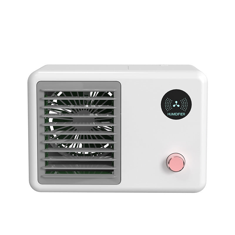 Small Spray Water Cooling Fan USB Charging Humidification Air Cooler Portable With Led Light Air Conditioning Refrigeration Electric Fan