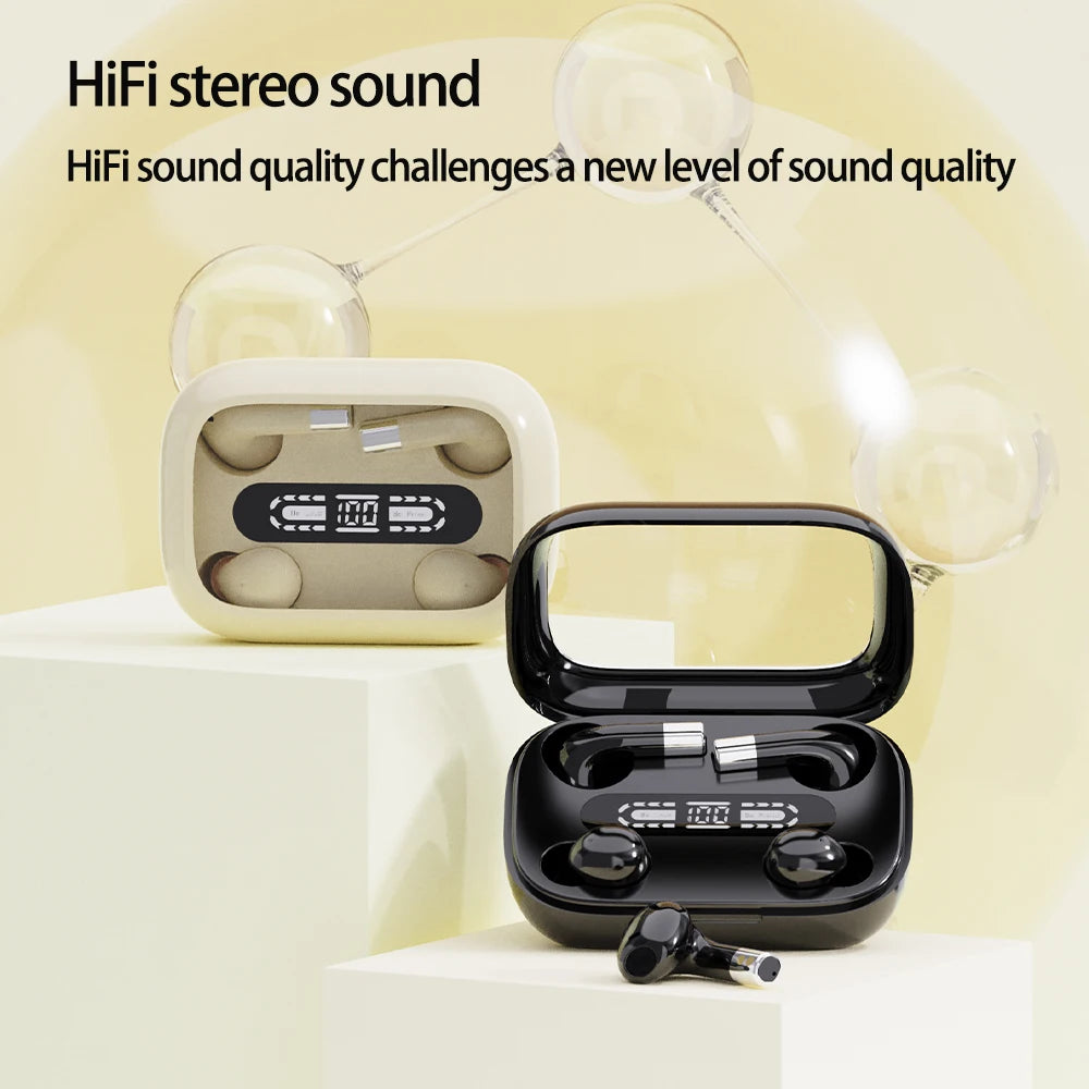American Smart EP TWS Bluetooth wireless earbuds with noise canceling, mic, waterproof design, ideal for sleeping and sports.