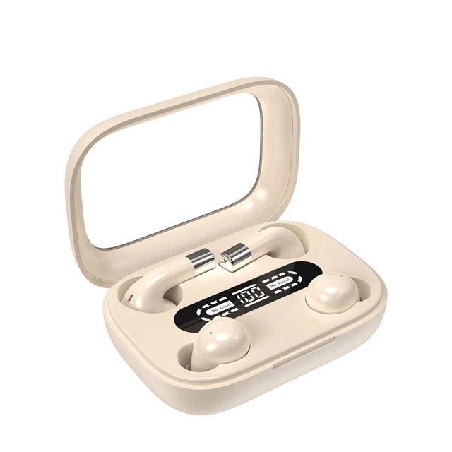 American Smart TWS wireless Bluetooth earbuds with noise canceling, mic, waterproof design, perfect for sleeping and sports.