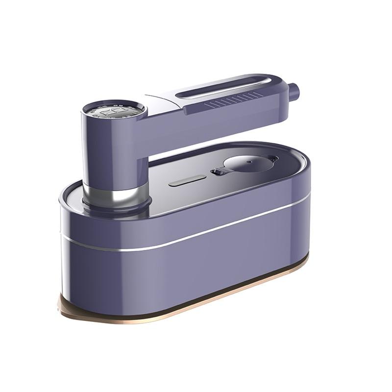 Portable American Smart EP handheld garment steamer with 1200W quick heat mini travel iron for clothes, shown steaming fabric.