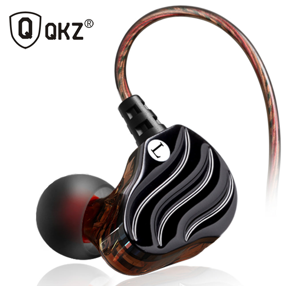 Earphones QKZ KD4 fone de ouvido Mini Dual Driver Original hybrid dual dynamic driver Headphone mp3 DJ Headset auriculares - American Smart