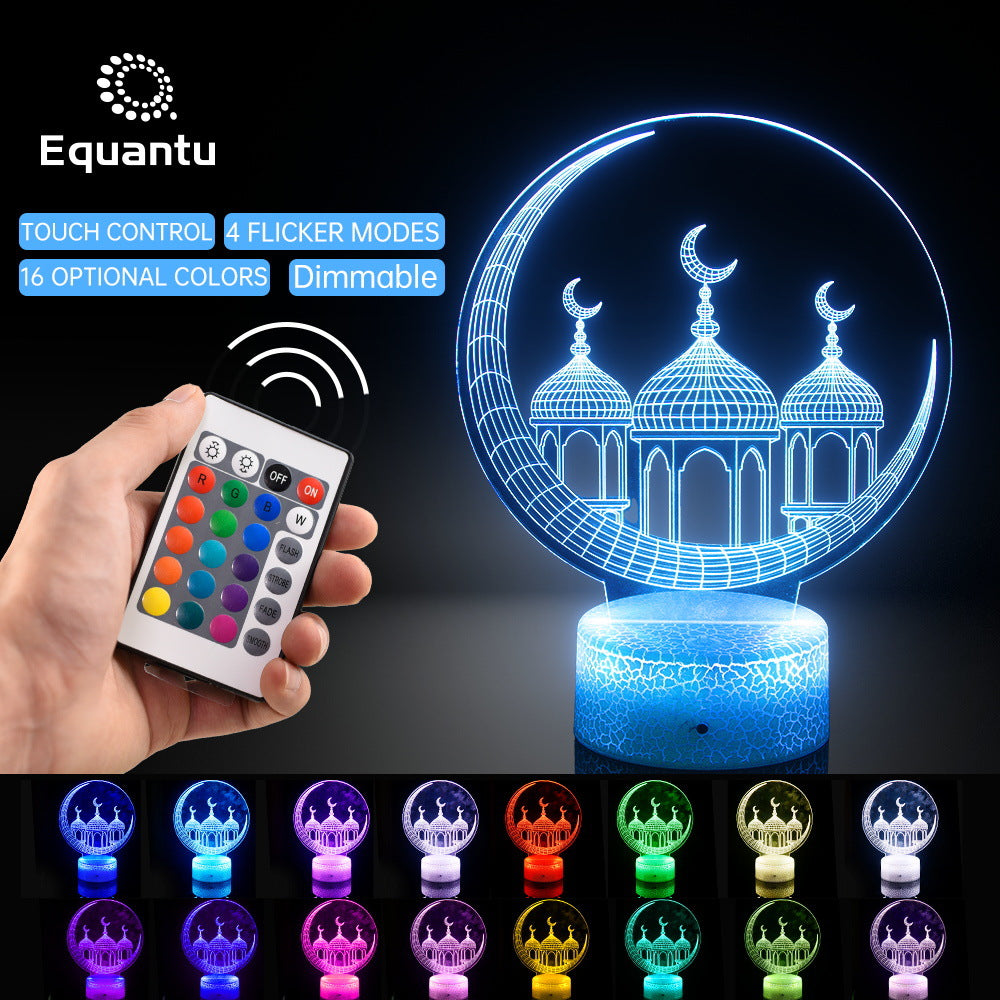 American Smart EP Muslim style night light featuring a creative plane design with acrylic material and touch-controlled atmosphere lighting.