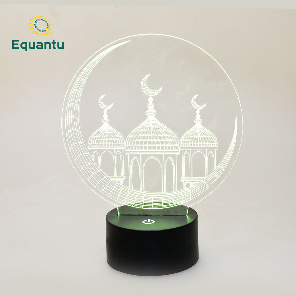 Muslim-style home night light shaped like a plane with acrylic design, touch control, and ambient atmosphere lighting from American Smart.