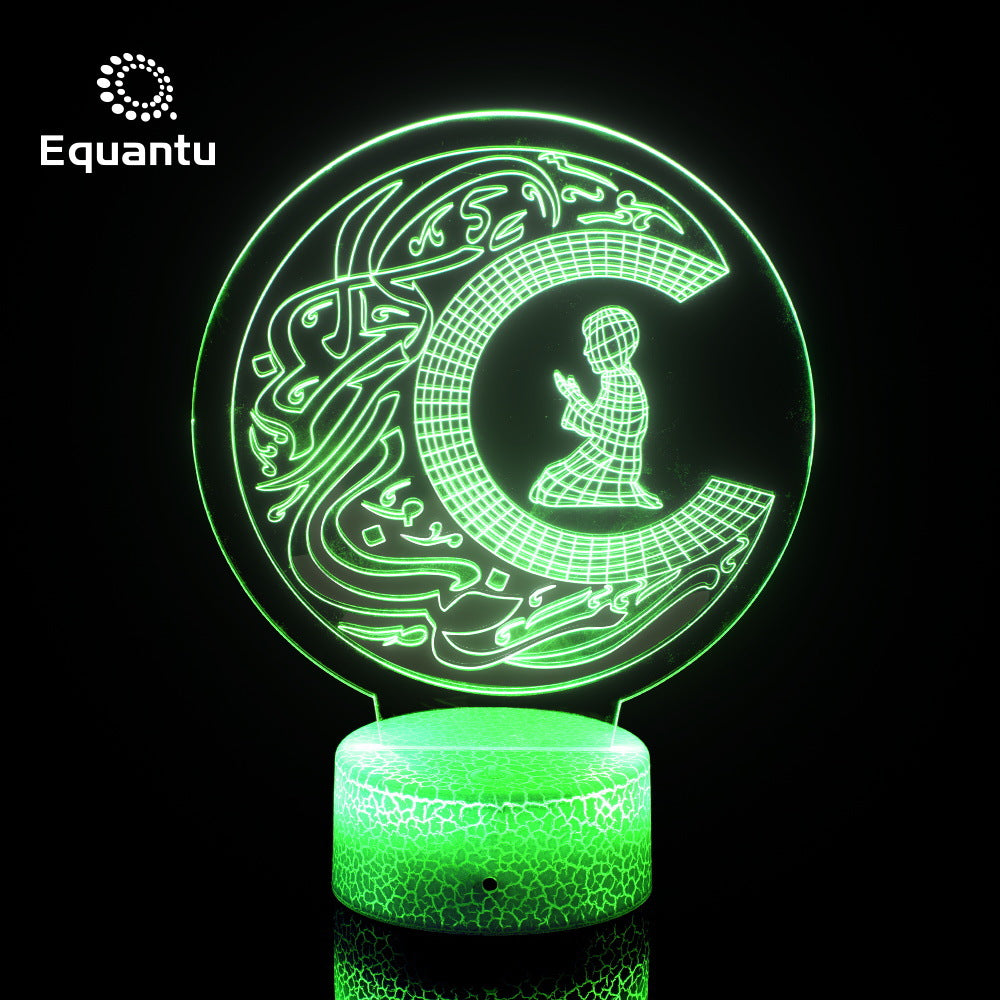 American Smart EP Muslim style home night light featuring a creative plane acrylic design with touch control and atmospheric lighting.