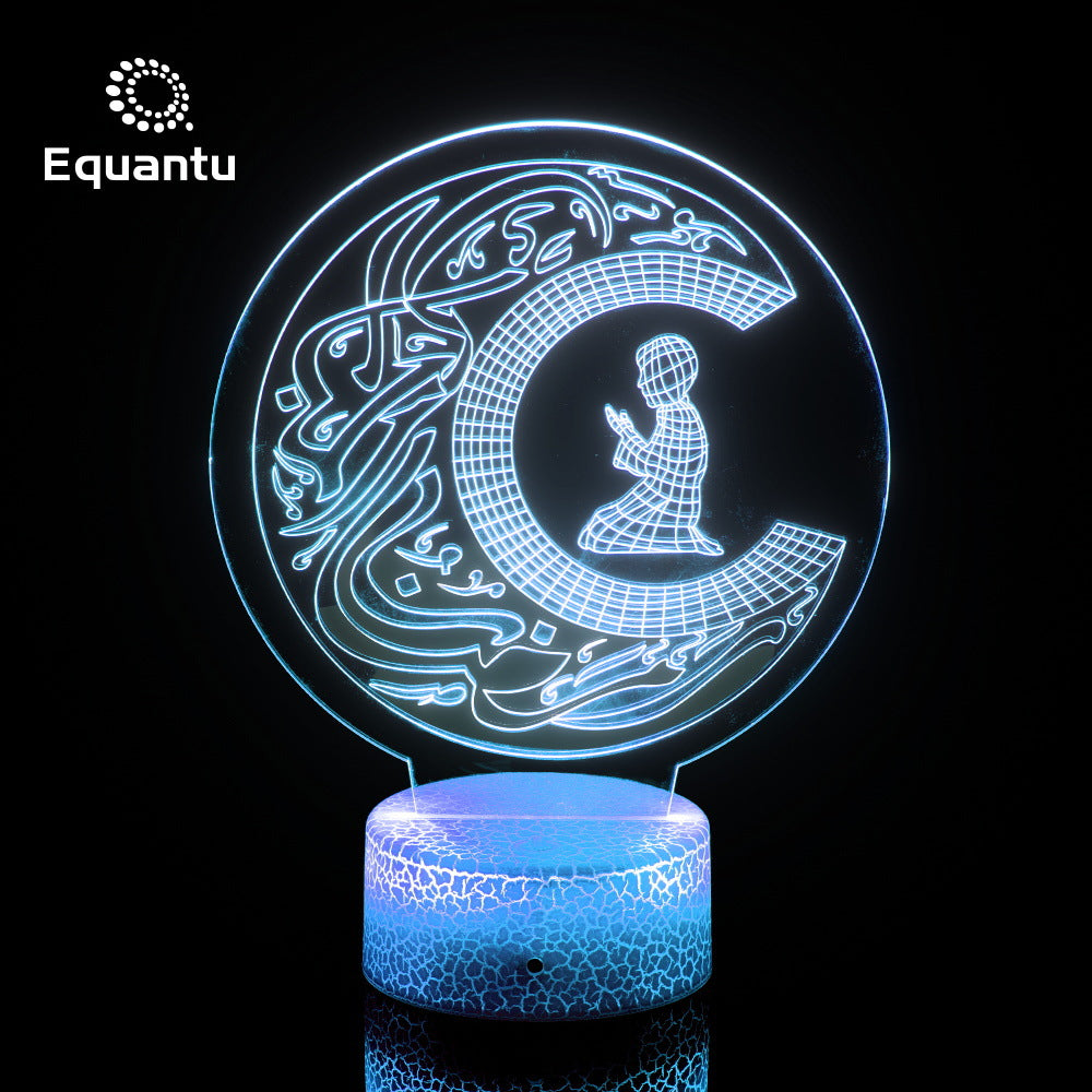 American Smart EP Muslim-style home night light featuring a creative airplane design with acrylic material and touch-controlled atmosphere lighting.
