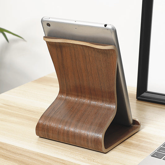 One-piece molded wooden bedside stand with compartments for laptop, tablet, and storage, by American Smart EP.