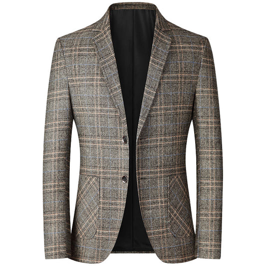 Men's casual non-iron top jacket by American Smart EP, middle-aged style, lightweight and comfortable for everyday wear.