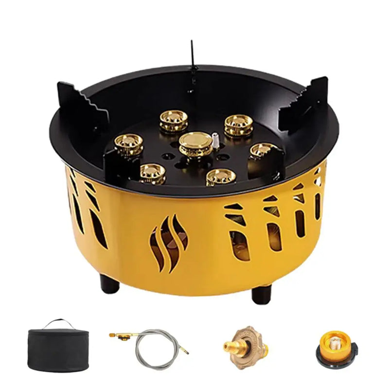American Smart EP camping gas burner with 7-core strong fire power, portable cassette stove, outdoor hiking and fishing supplies
