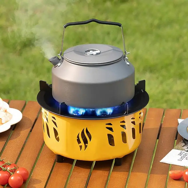 American Smart EP camping gas burner with 7-core strong fire power, portable cassette stove on carrying bag for outdoor camping and hiking